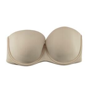 Delimira  Sleek Strapless Underwire Bra #W593 Size 40DD Beige